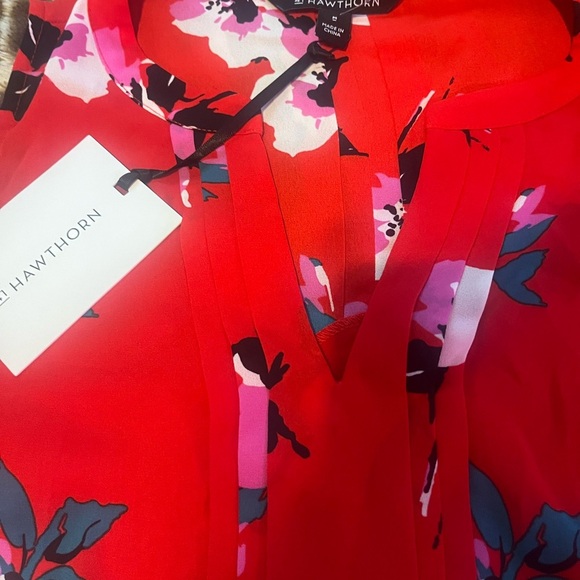 14th Hawthorn short sleeved Red Flower shirt - Picture 2 of 4